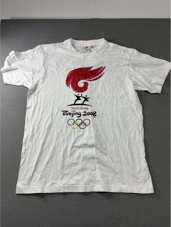 Other - 2008 Beijing Olympics Torch Relay T Shirt White Short Sleeve Adult Size L